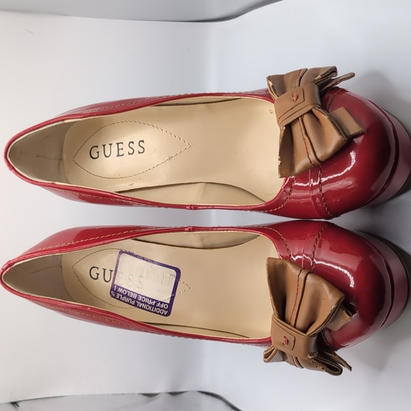 Guess Caylee Red Platform Heels size 7 - Picture 2 of 10